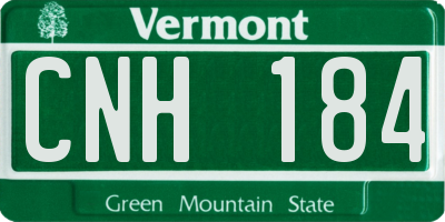 VT license plate CNH184