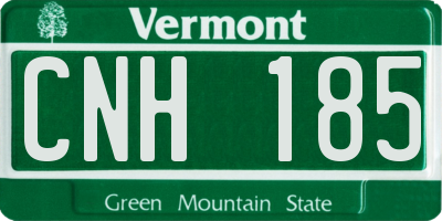 VT license plate CNH185