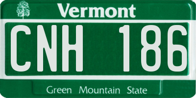 VT license plate CNH186