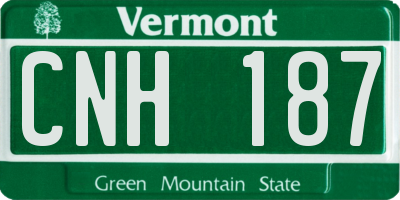 VT license plate CNH187