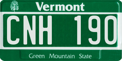 VT license plate CNH190