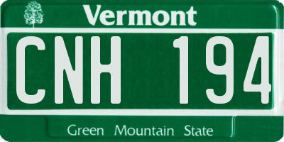 VT license plate CNH194