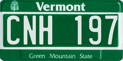 VT license plate CNH197