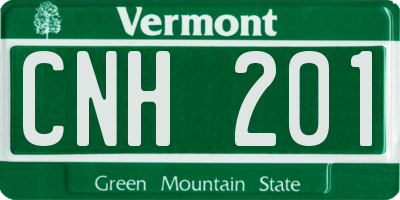VT license plate CNH201