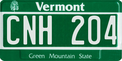 VT license plate CNH204