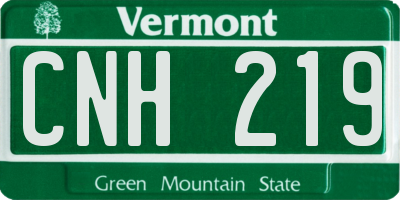 VT license plate CNH219
