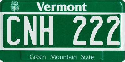 VT license plate CNH222