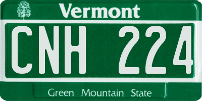 VT license plate CNH224