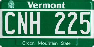VT license plate CNH225