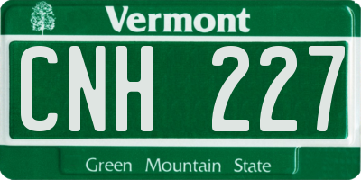 VT license plate CNH227