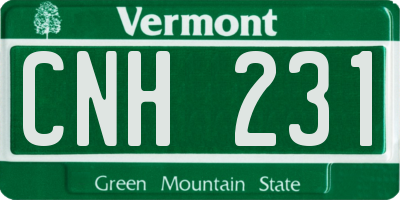 VT license plate CNH231