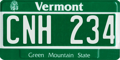 VT license plate CNH234