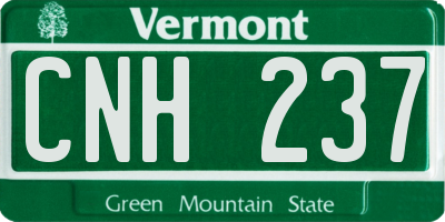 VT license plate CNH237