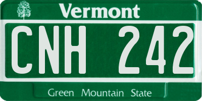 VT license plate CNH242