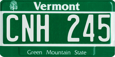VT license plate CNH245