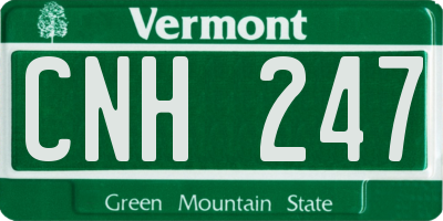 VT license plate CNH247