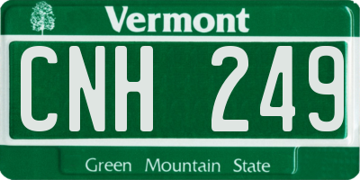 VT license plate CNH249