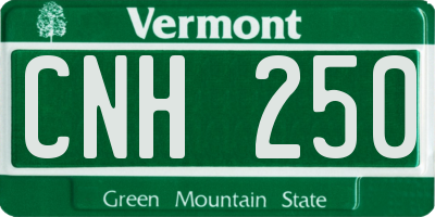 VT license plate CNH250