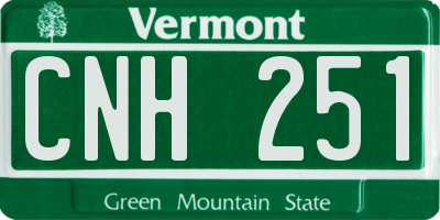 VT license plate CNH251