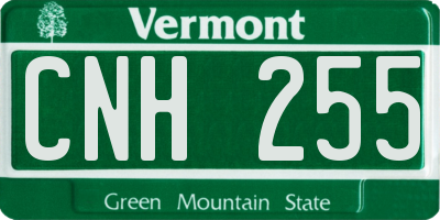VT license plate CNH255