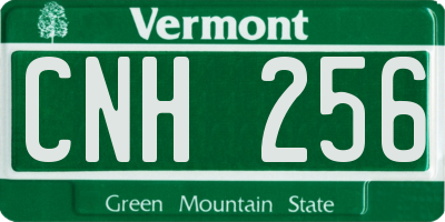 VT license plate CNH256