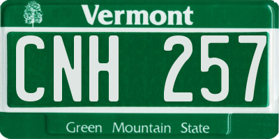 VT license plate CNH257