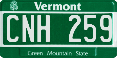 VT license plate CNH259
