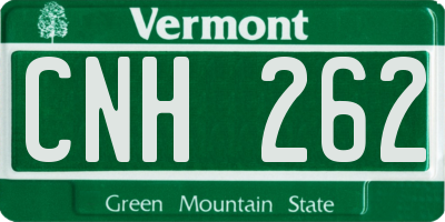VT license plate CNH262