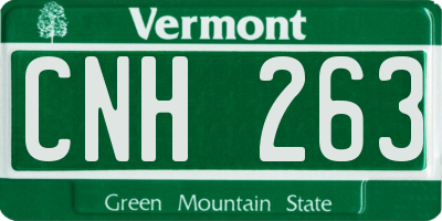 VT license plate CNH263