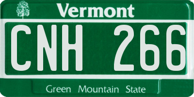 VT license plate CNH266