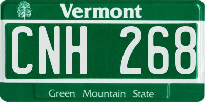 VT license plate CNH268