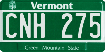 VT license plate CNH275