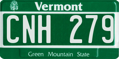 VT license plate CNH279