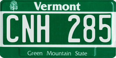 VT license plate CNH285