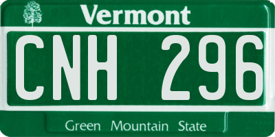 VT license plate CNH296