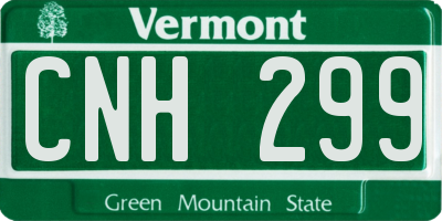 VT license plate CNH299