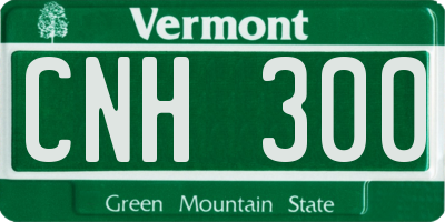 VT license plate CNH300