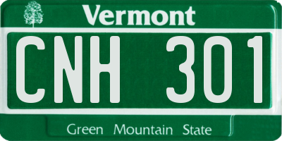 VT license plate CNH301