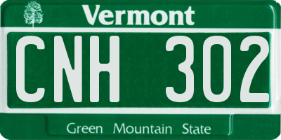VT license plate CNH302
