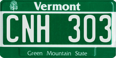 VT license plate CNH303