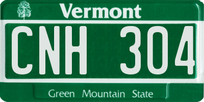 VT license plate CNH304