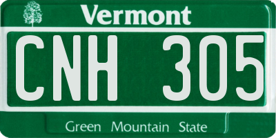 VT license plate CNH305