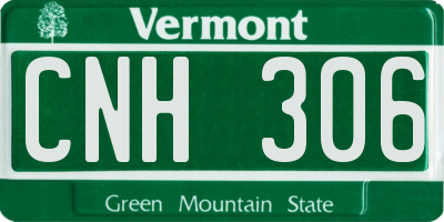 VT license plate CNH306