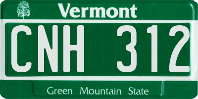 VT license plate CNH312