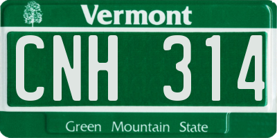 VT license plate CNH314