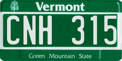 VT license plate CNH315