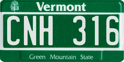 VT license plate CNH316