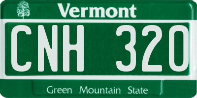 VT license plate CNH320