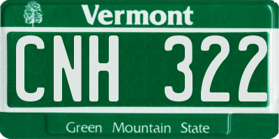 VT license plate CNH322