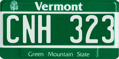 VT license plate CNH323